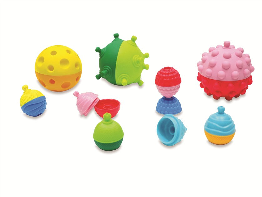 Sensorische ballen en educatieve kralen