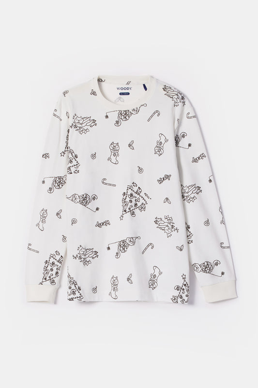 Pyjama Color-in Kerst Katten