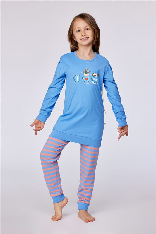 Kat Pyjama Blauw