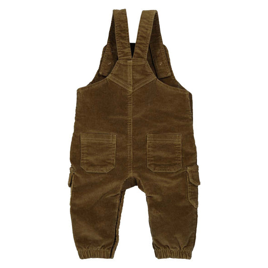 Salopette pockets babycord walnut