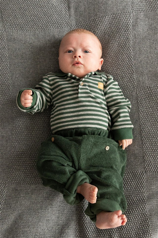 Broek towelling green