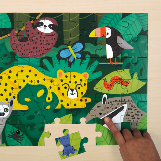 Fuzzy Puzzel Rainforest 42pcs