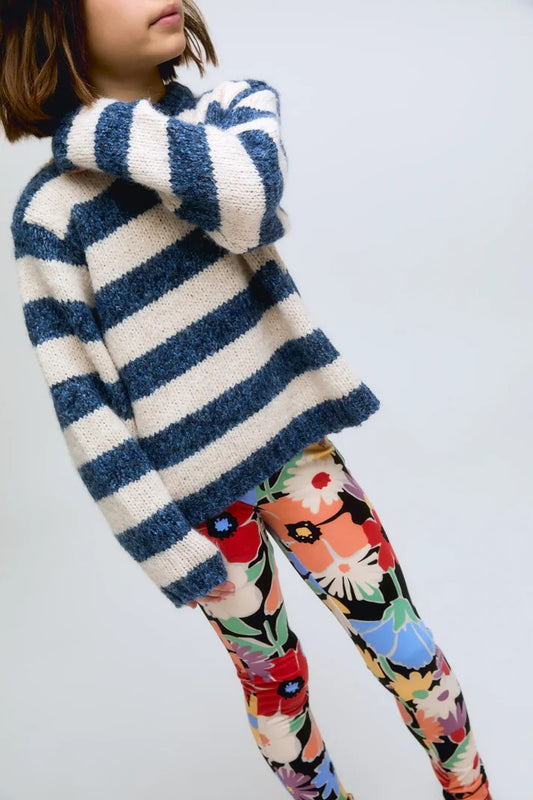 Pullover Navy Blue & White