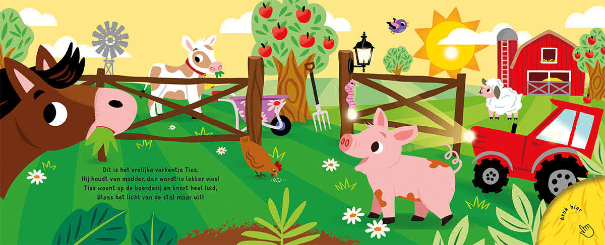 Slaap lekker, kleintje. Op de boerderij