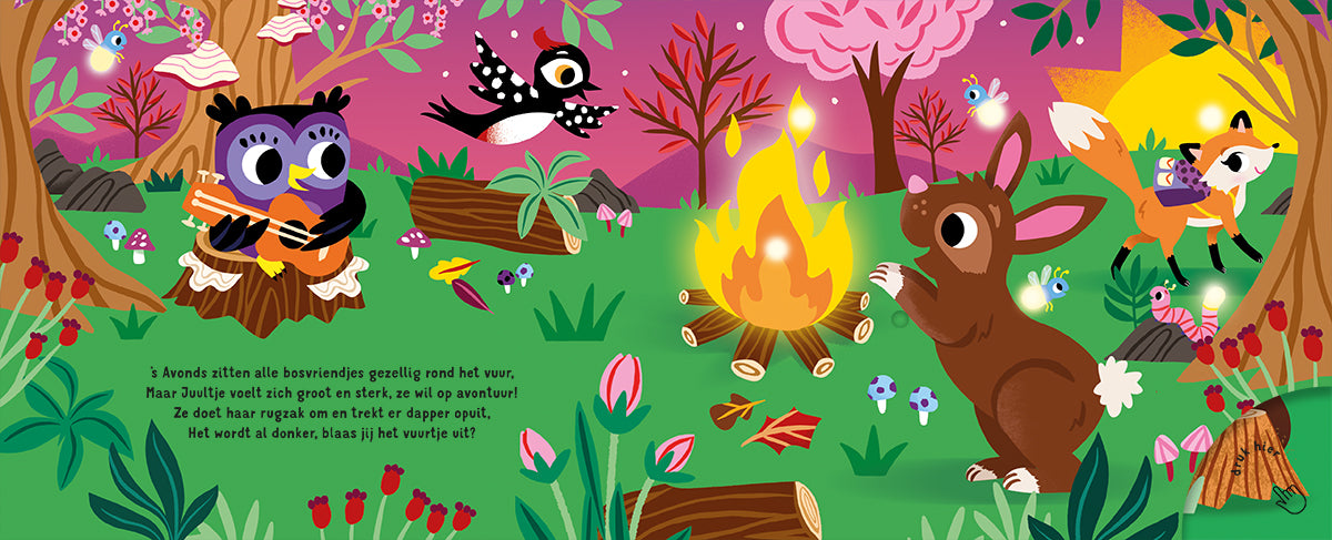 Slaap lekker, kleintje. In het bos