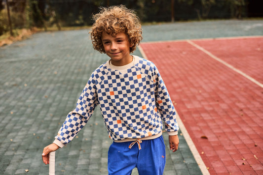 Sweater Checkers Cobalt
