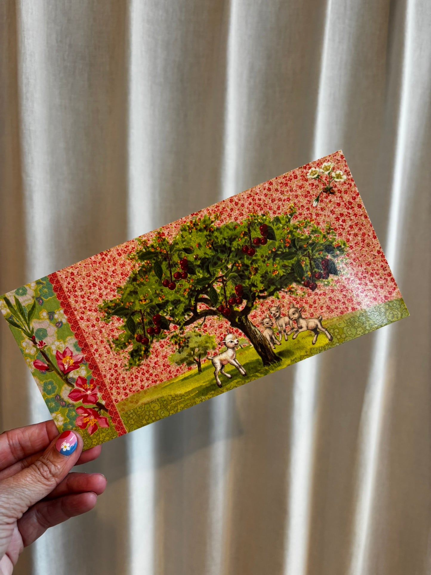 Postkaart Lambs Under a Tree