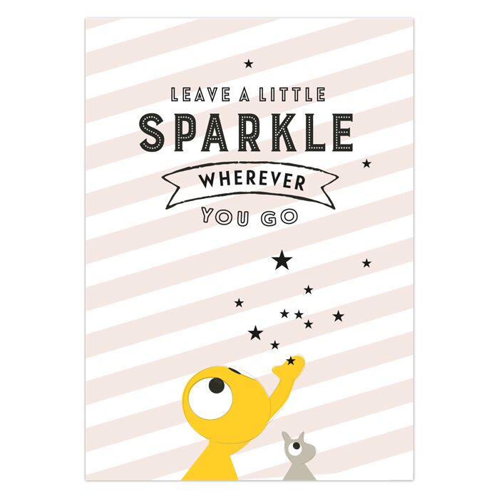 Postkaart Leave a Little Sparkle