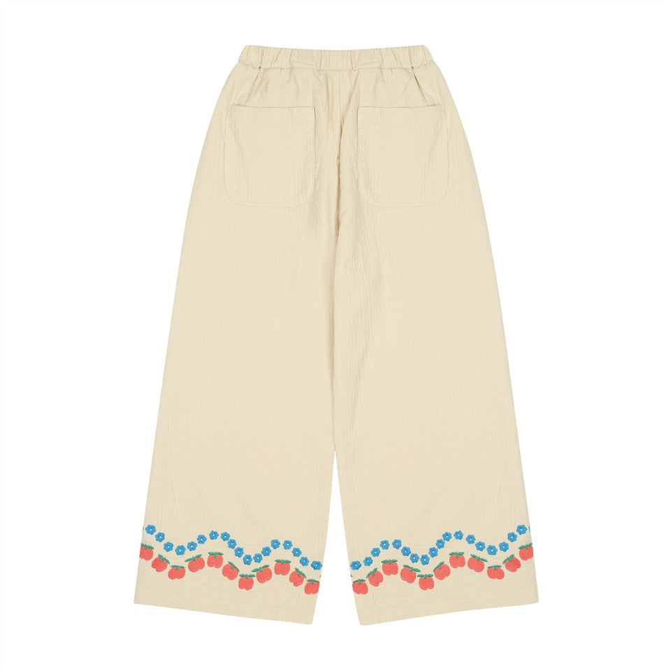 Apple Flower wide pants volledig zicht achterkant