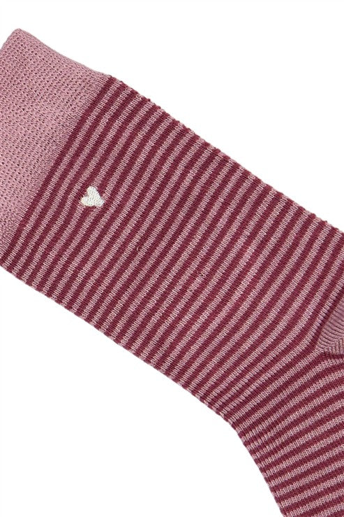 Bamboo Sokken Mini Stripe Pink