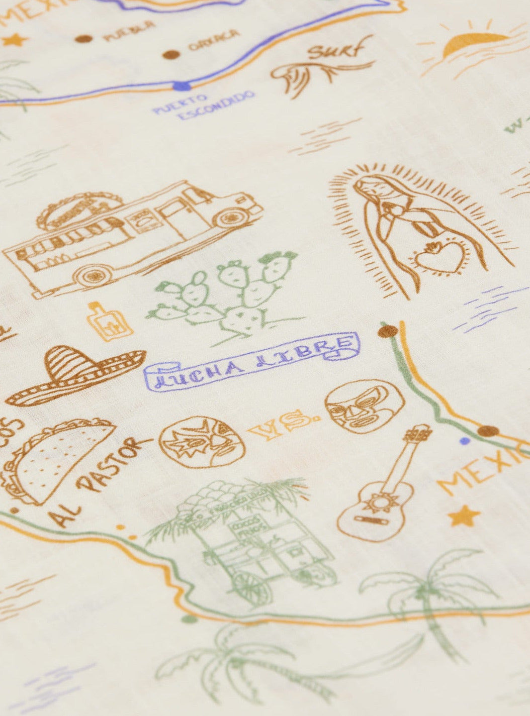 Close-up Mexico print detail