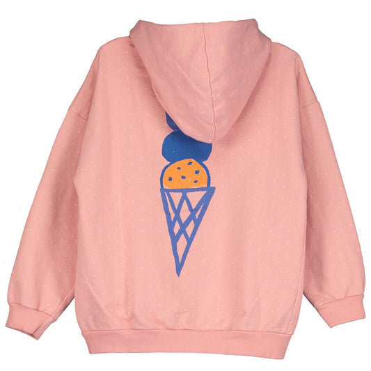 Hooded Sweatshirt Ice Cream Pink