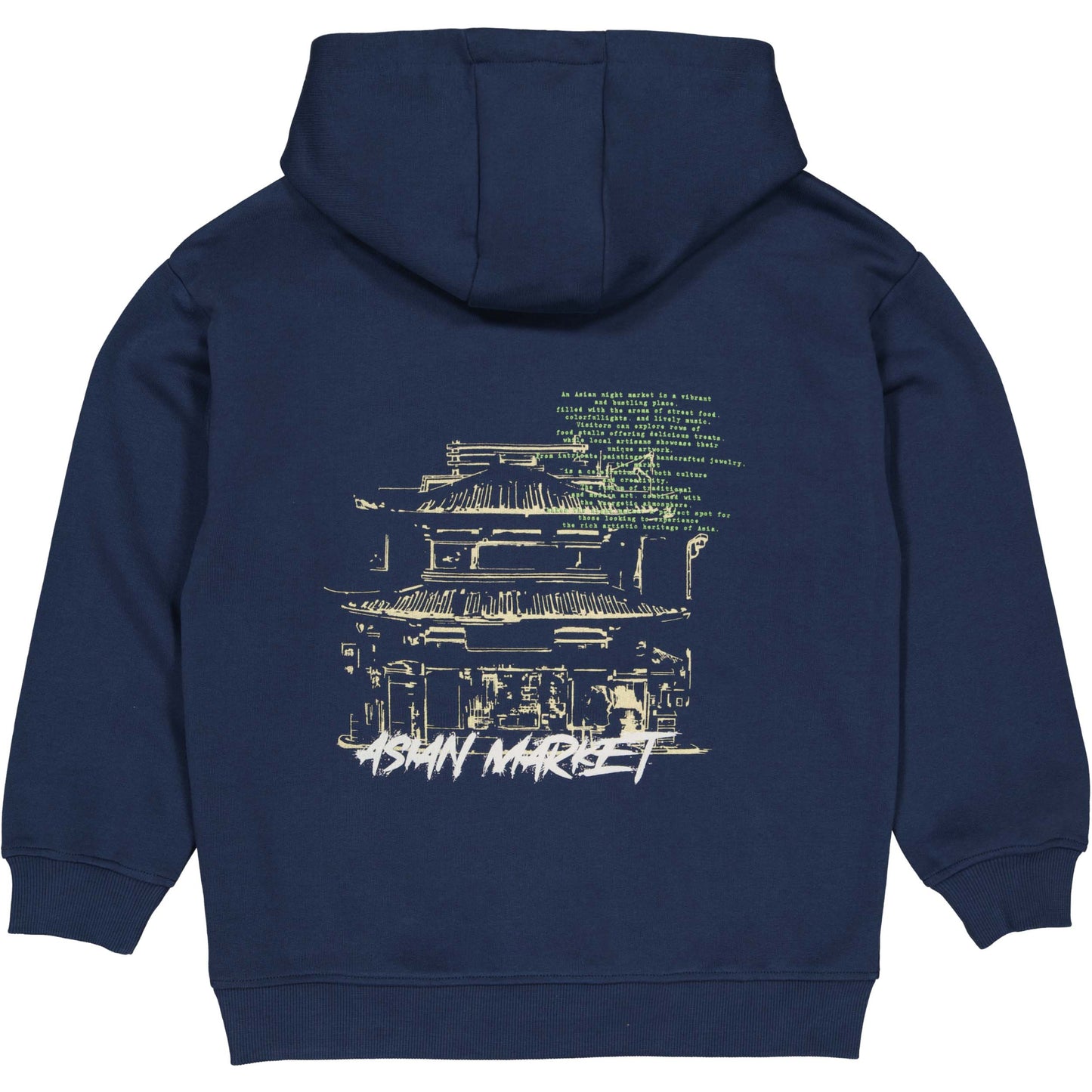 achterzijde kinder hoodie henrie dark blue van house of artists