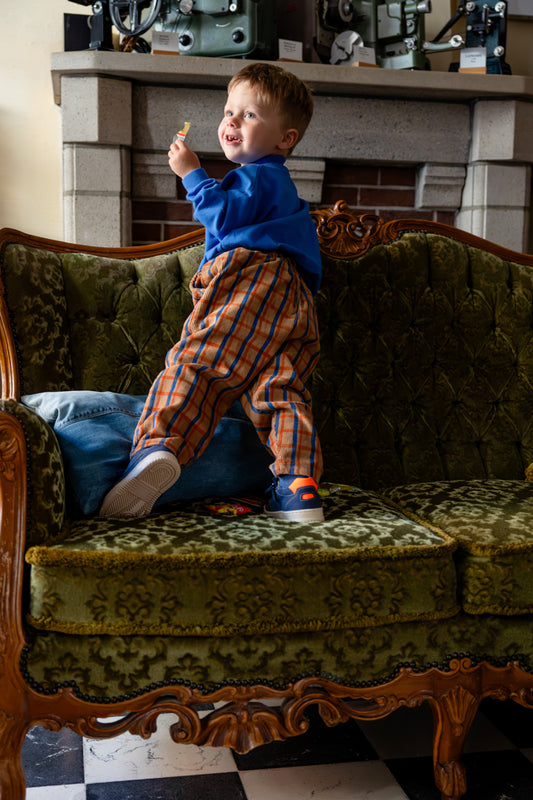 Broek Corduroy Checks Toasted