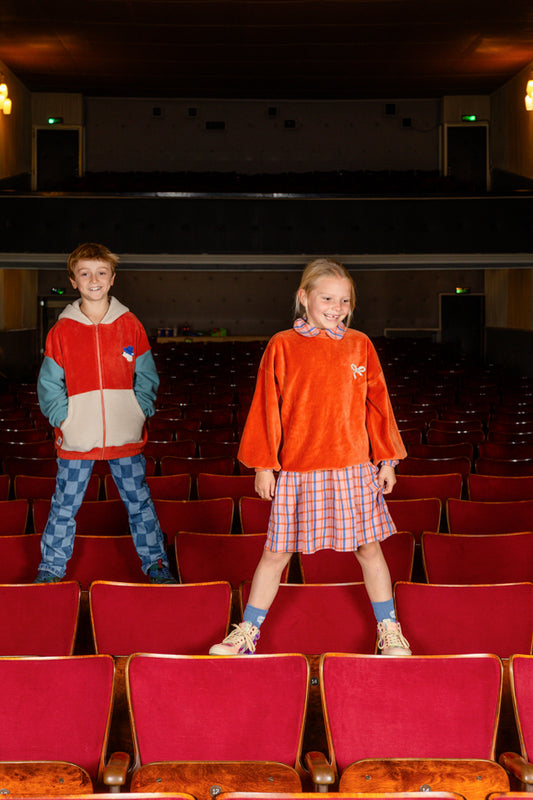 Sweater Velvet Bow Clay