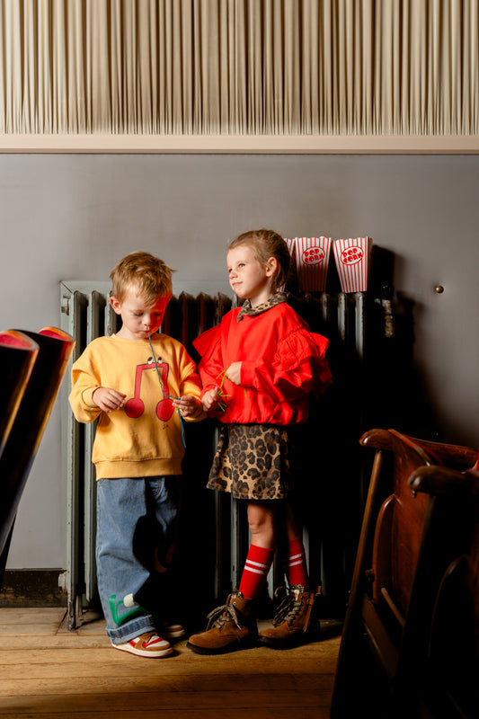 Romantic Ruffle Sweater Cayenne