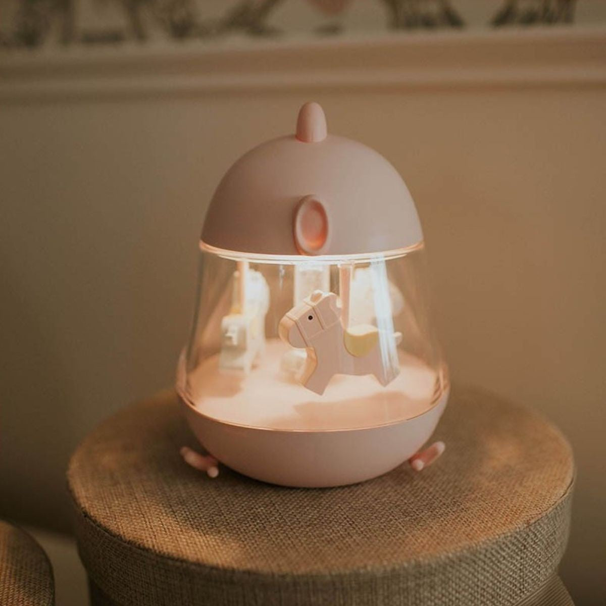 Led Night Light Music Box Pink