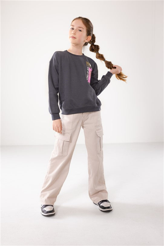 Leona Cargo Pants Pearl Grey