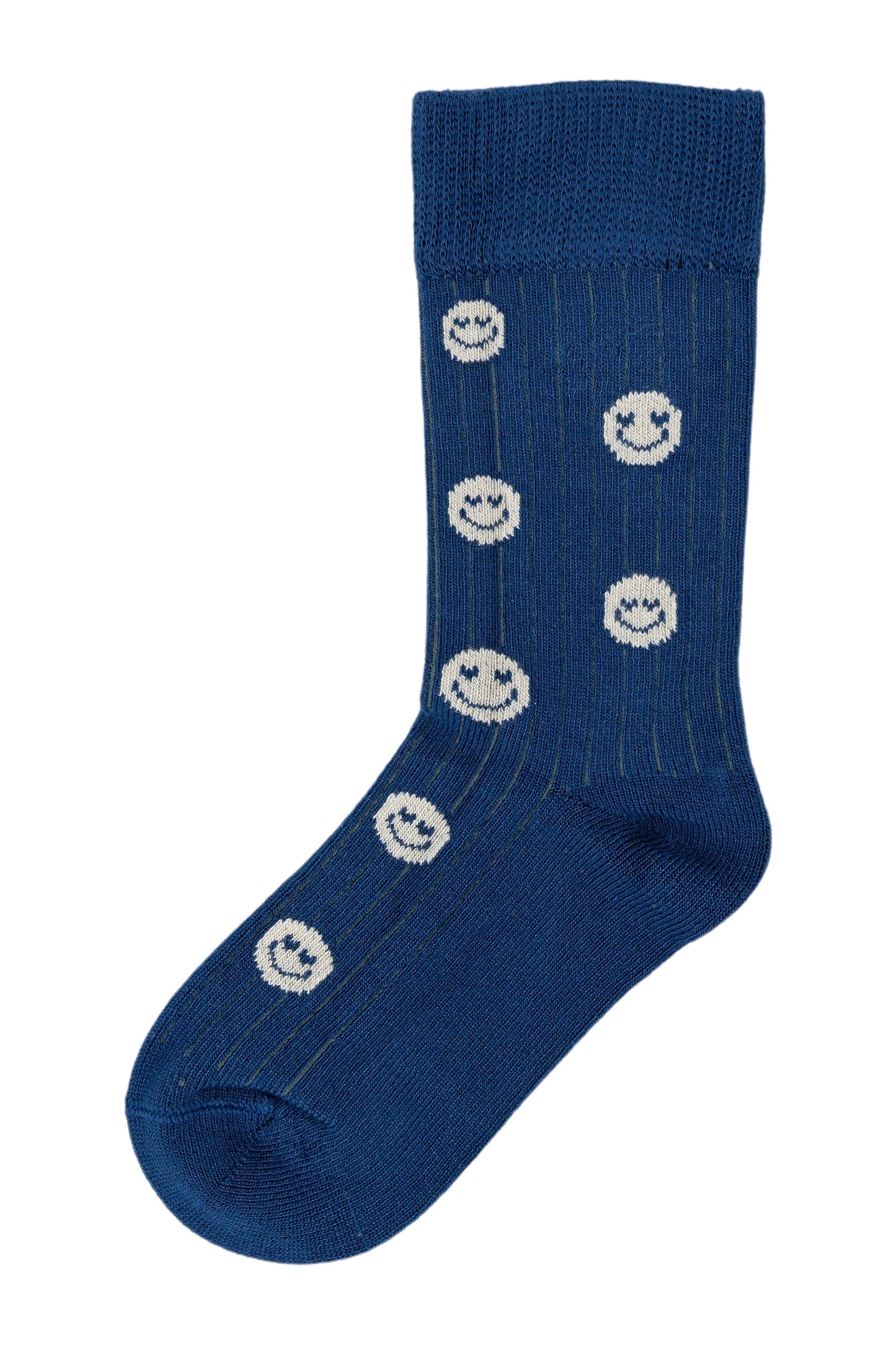 Bamboo Sokken Smilie Cobalt