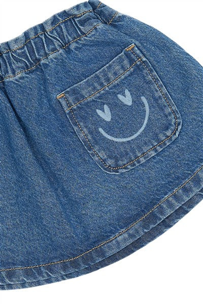 Denim Rok Pida Medium Blue Washed