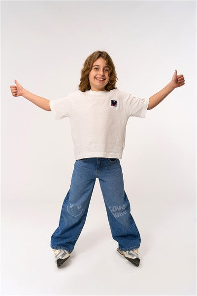 Wide Jeans Purity Medium Blue Washed