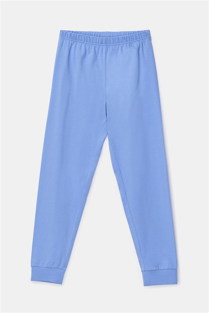 Lichtblauwe pyjamabroek effen