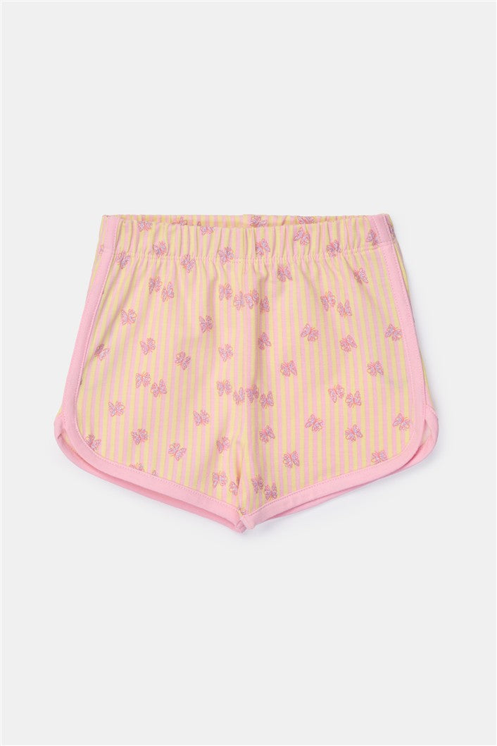 Detail pyjamashort met vlinders