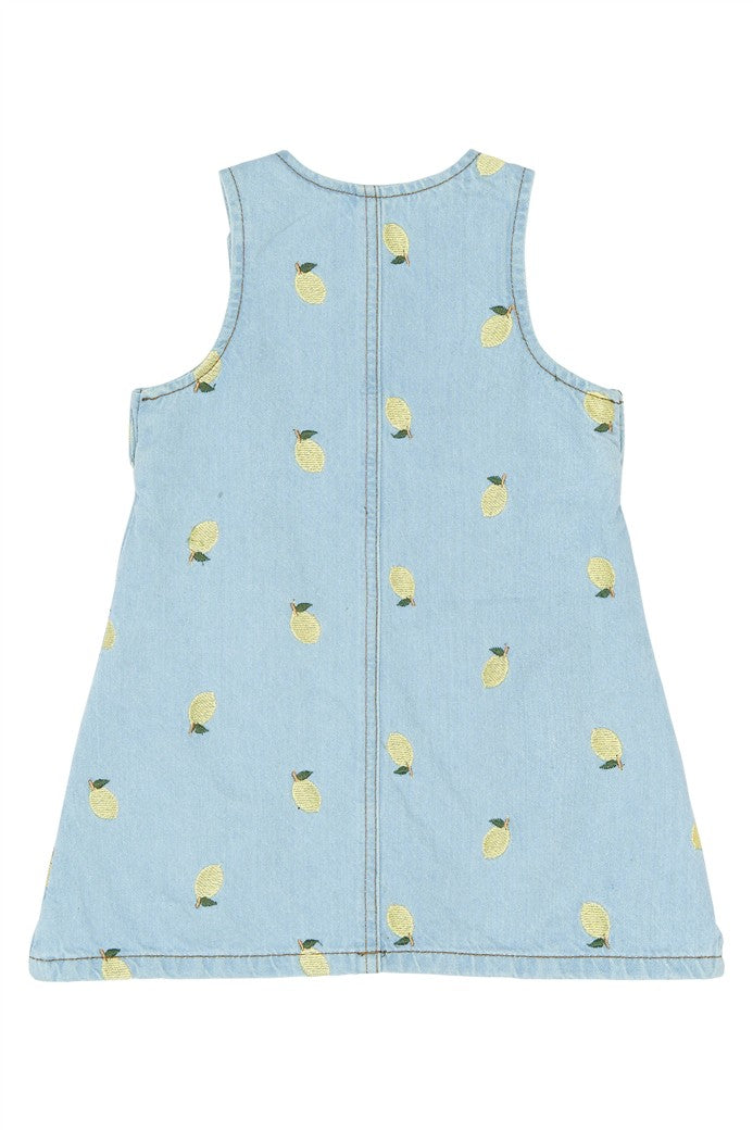 achterzijde saja denim dress light blue embroid