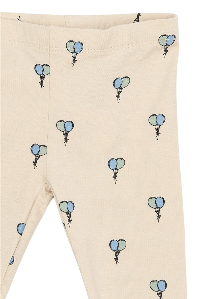 Detail ballonnetjes print op witte legging