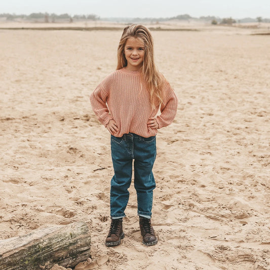 Pullover Chunky Scallop Rose Dawn