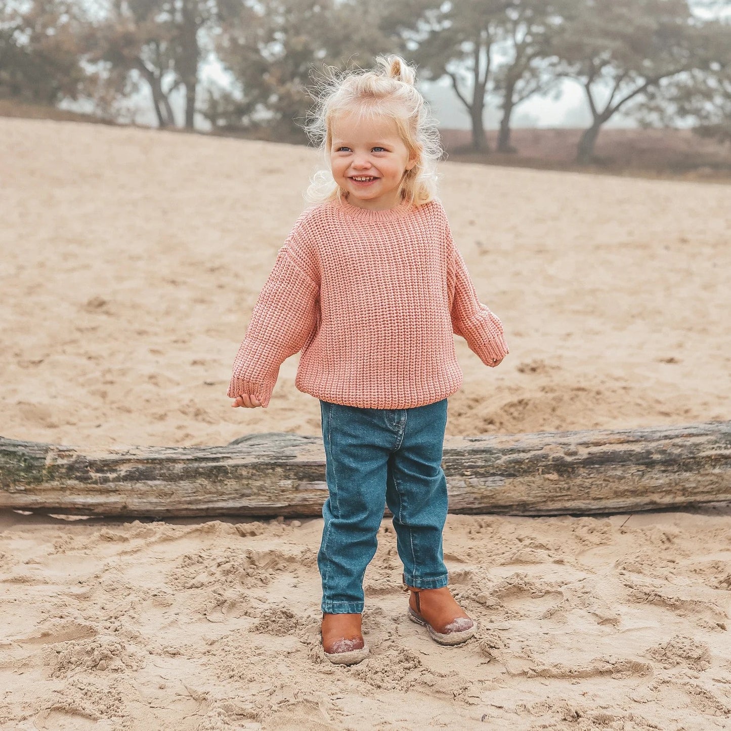 Pullover Chunky Scallop Rose Dawn