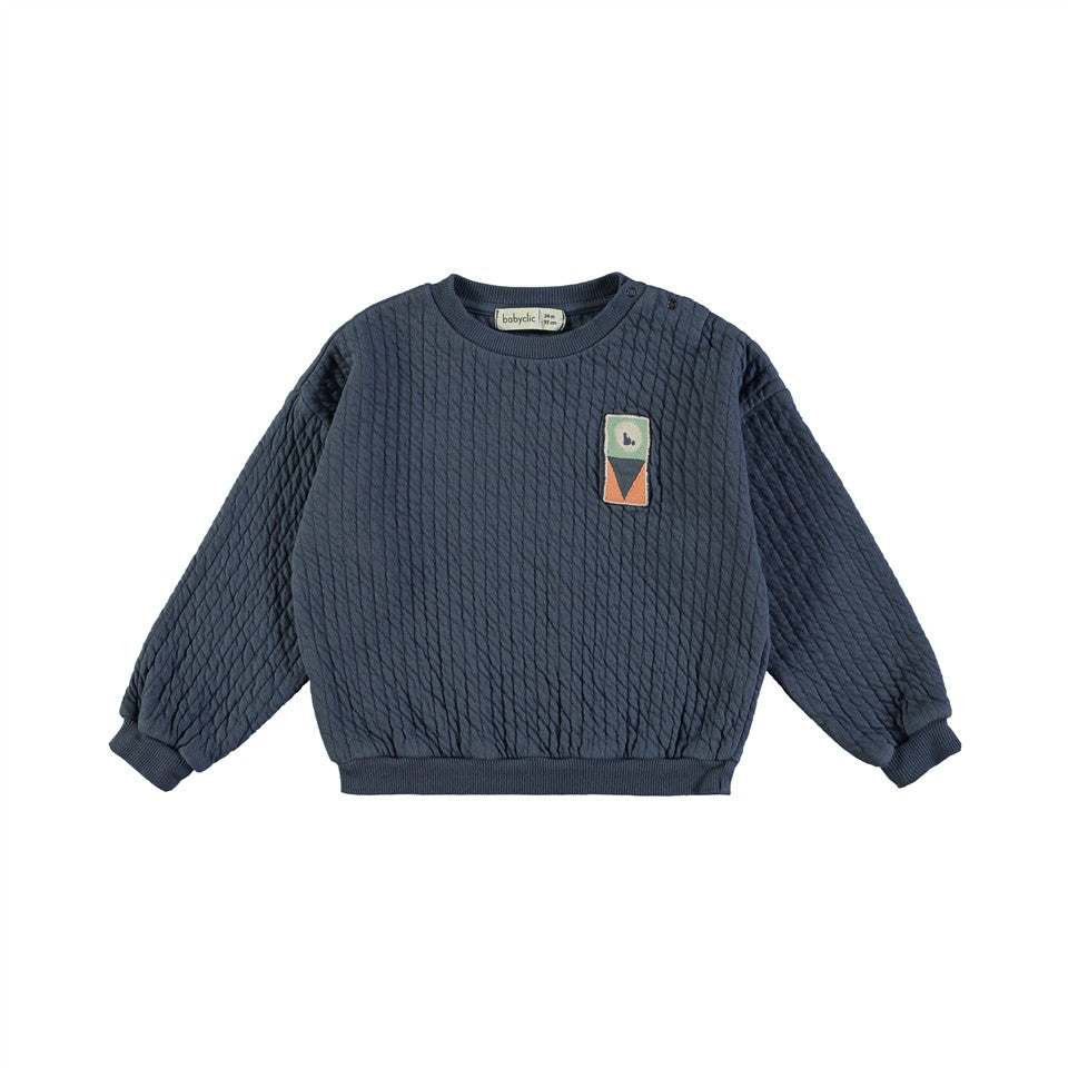 Sweater Quilted Night Blue