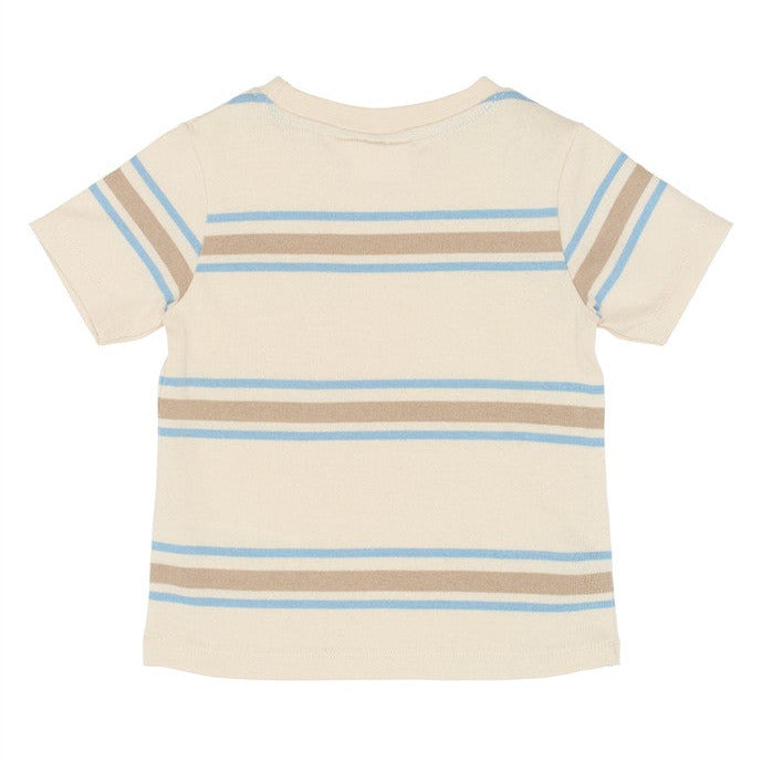 achterzijde ecru kindertshirt met strepen