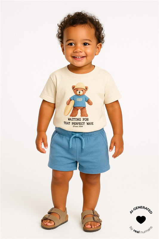 jongen draagt lichtblauwe short titan van the new