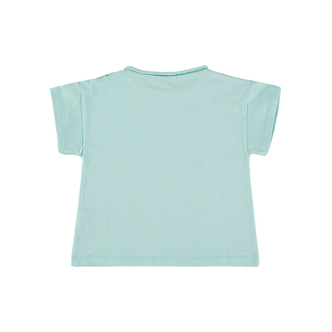 Achterkant lichtblauw kinder t-shirt met kreeft van Babyclic