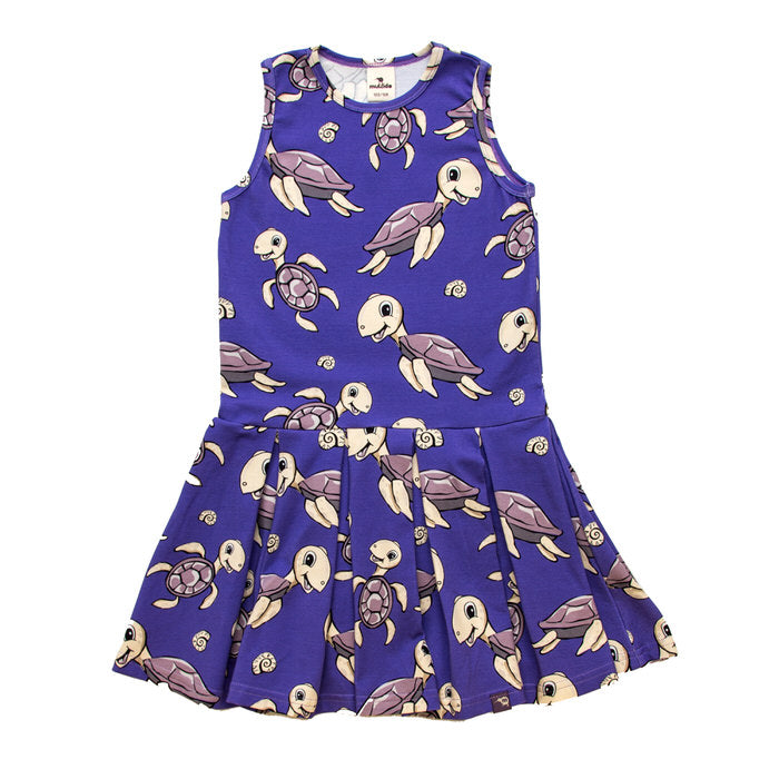 Turtle Summer Dress Purple