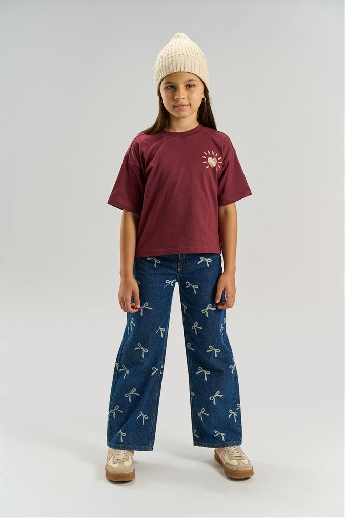 Violetta Tshirt Burgundy