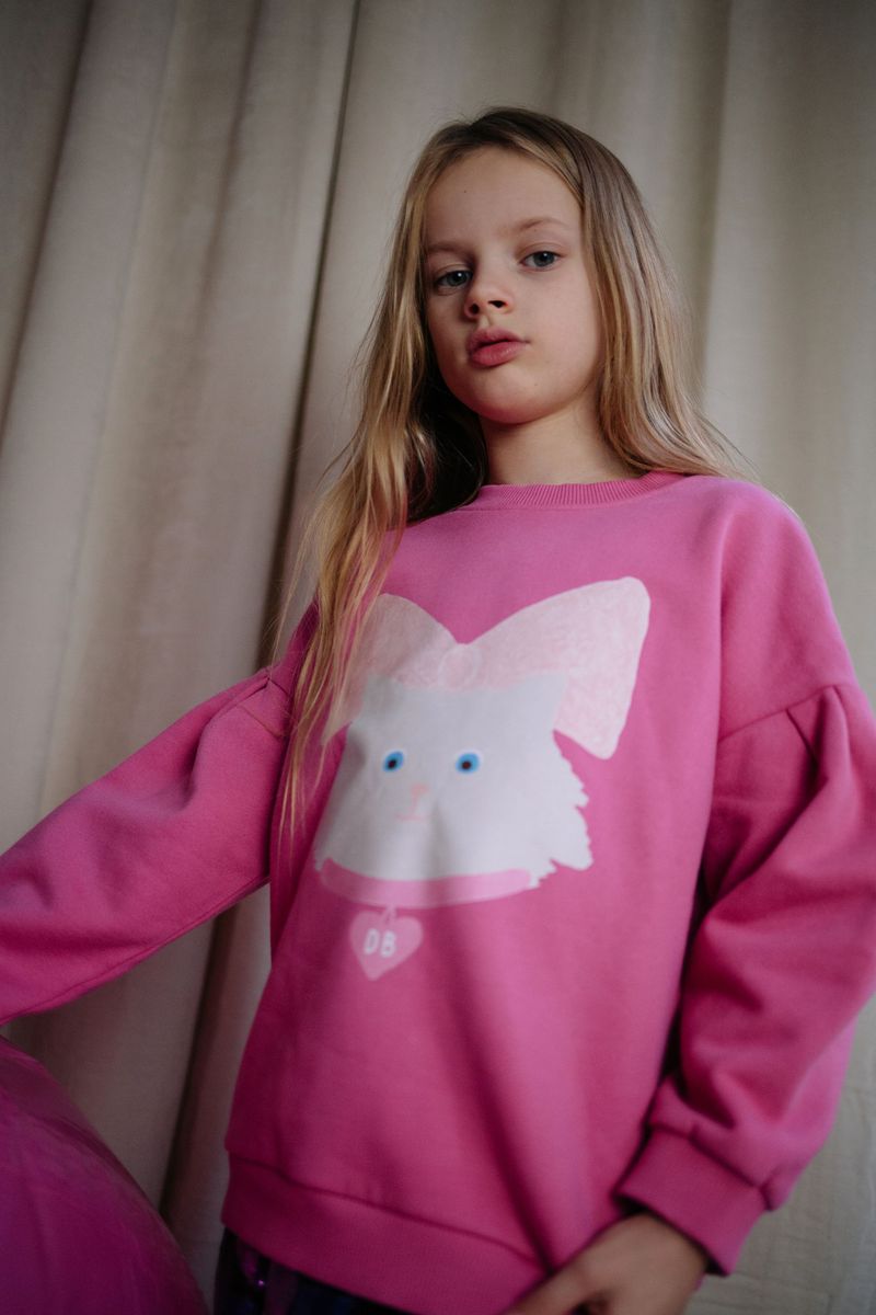 Sweater Kitty Cat Rosy Rebel