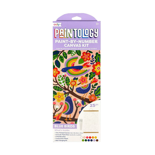 Paint-by-number Canvas Kit Blue Birds