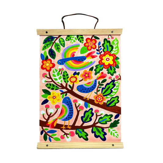 Paint-by-number Canvas Kit Blue Birds