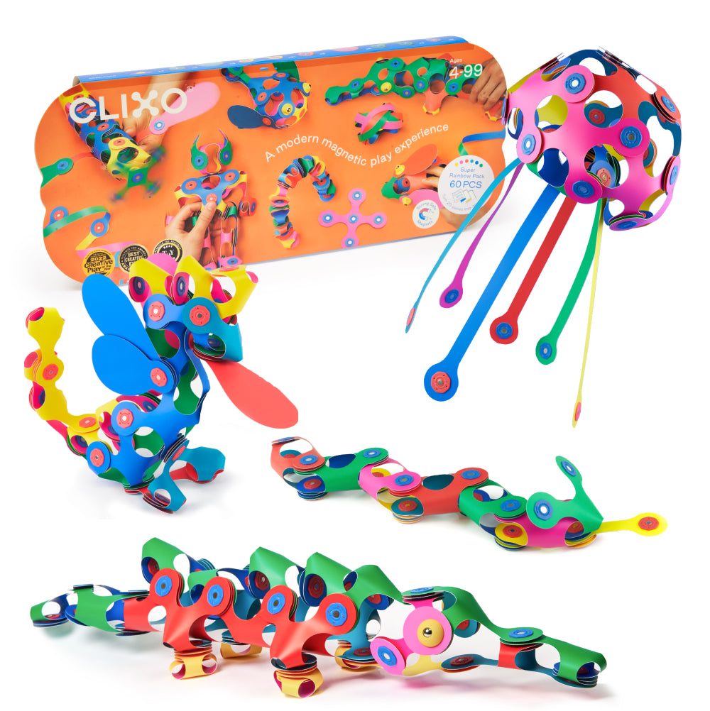 clixo super rainbow pack met 60 onderdelen