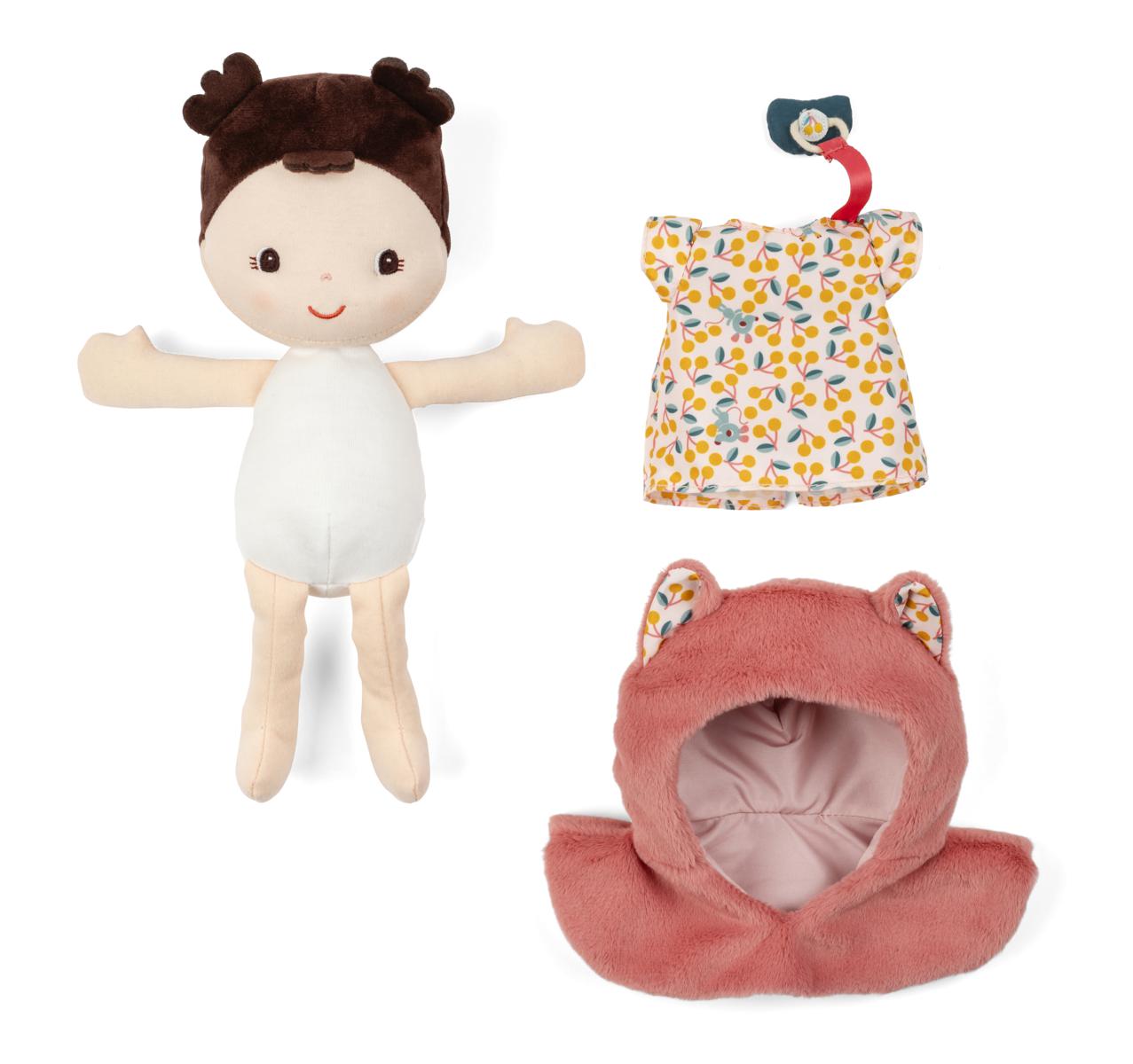 Babypop Jeanne met draagzak