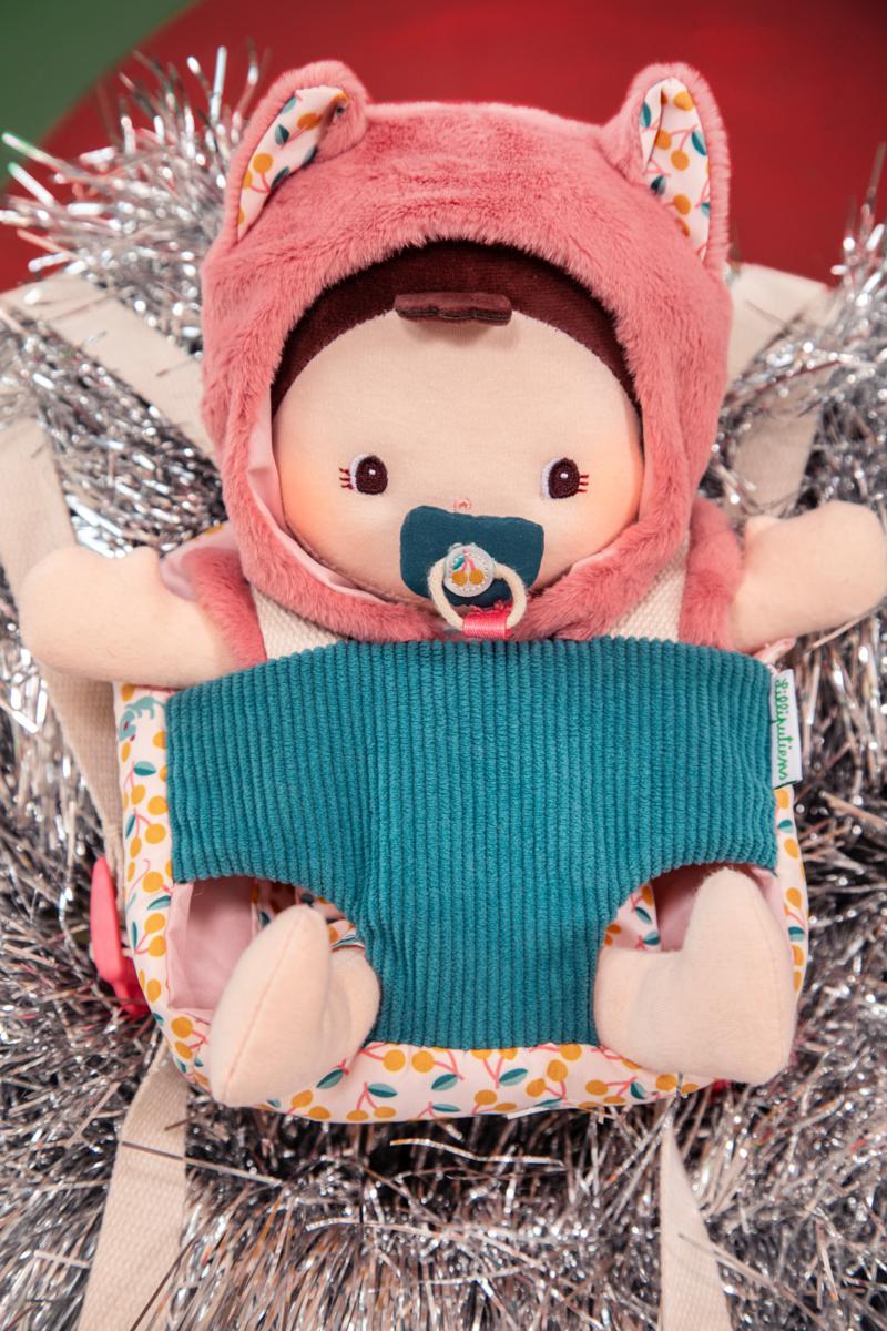 Babypop Jeanne met draagzak