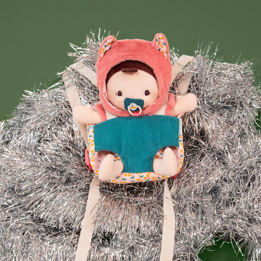 Babypop Jeanne met draagzak