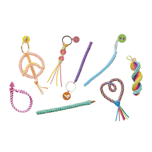 Scoubidou set met kleurrijke koorden