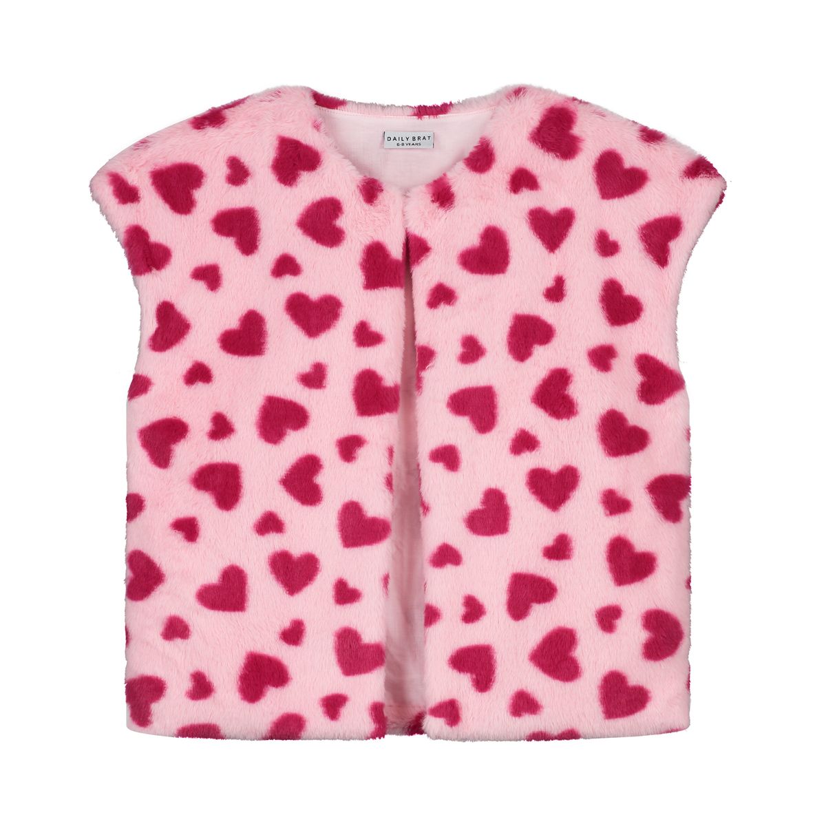 Teddy Vest Heart Crush Soft Pink