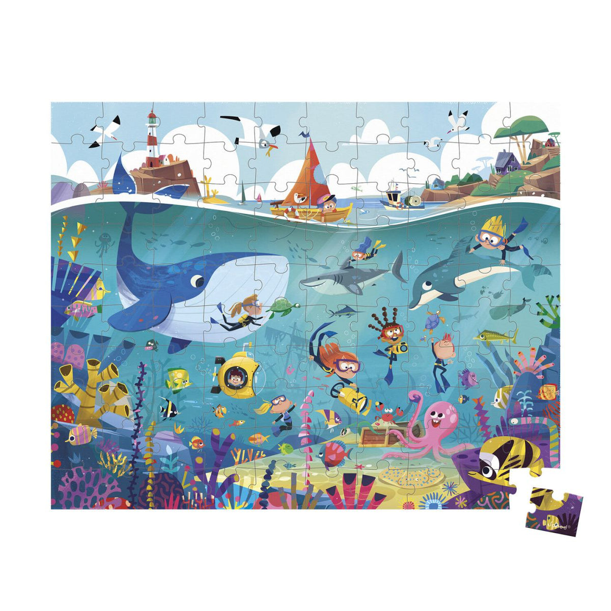 Zeebodem puzzel met 100 stukjes
