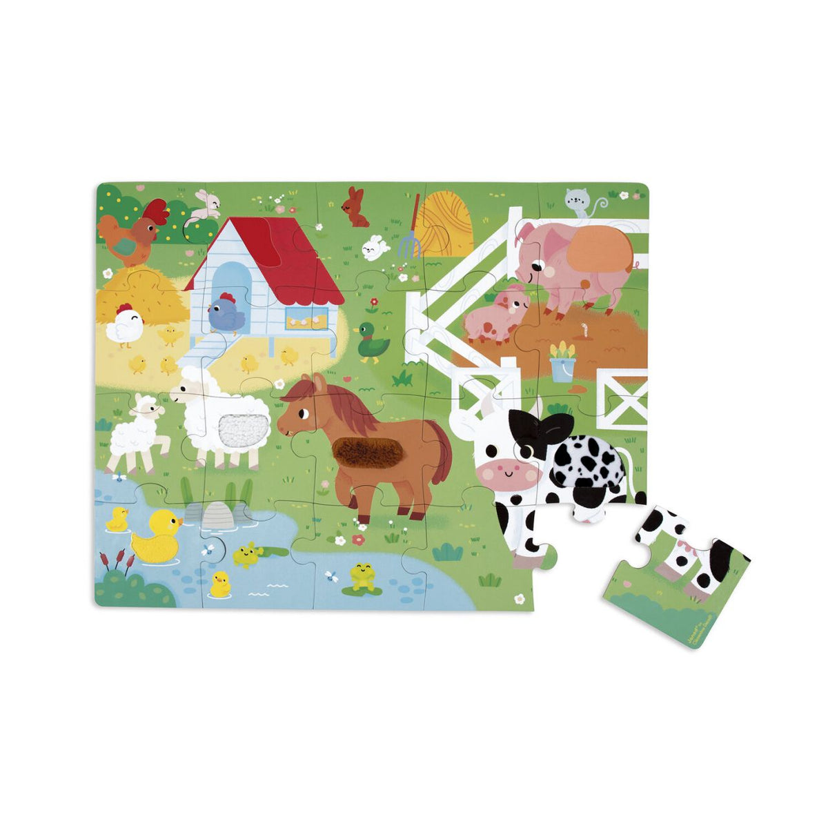 Tactiele boerderijpuzzel voor kinderen