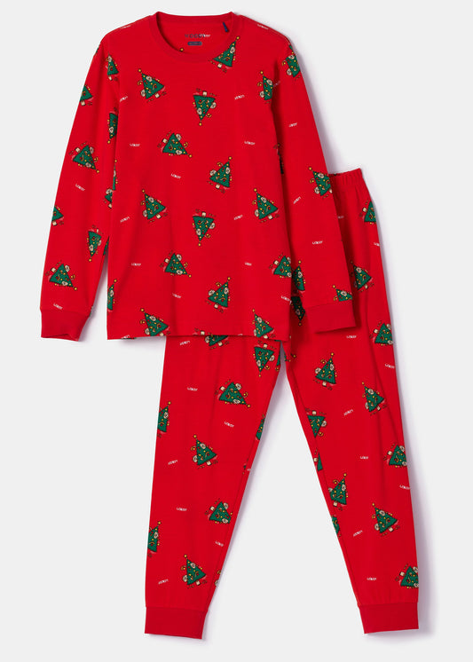 Pyjama Rode Kerstbomen