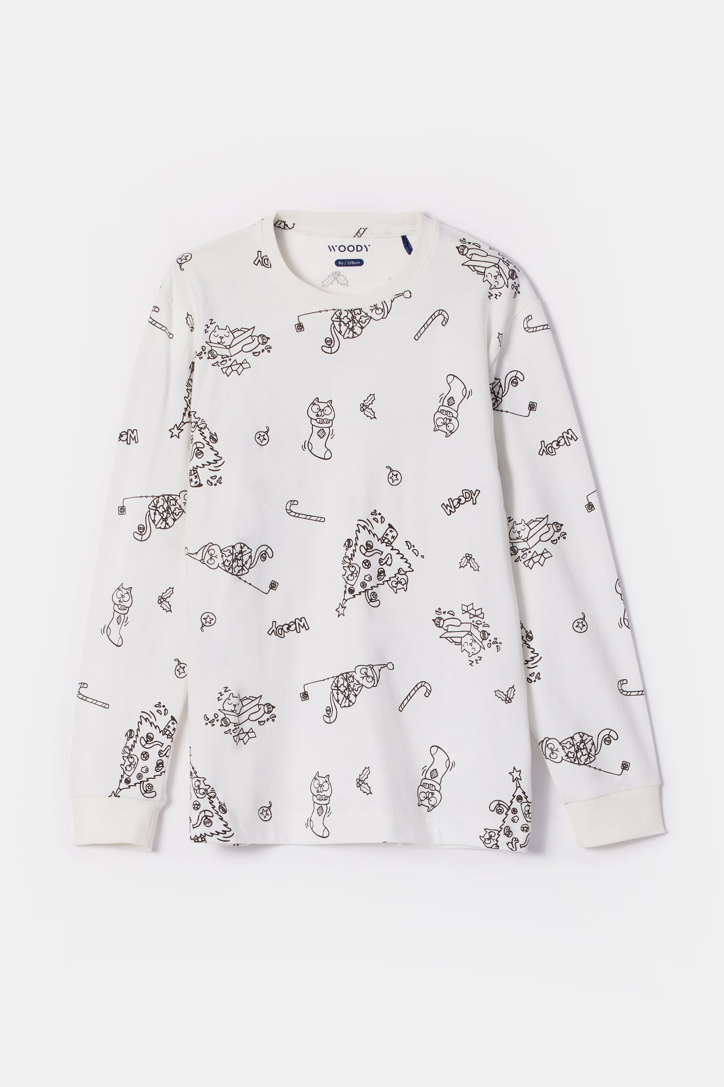 Pyjama Color-in Kerst Katten